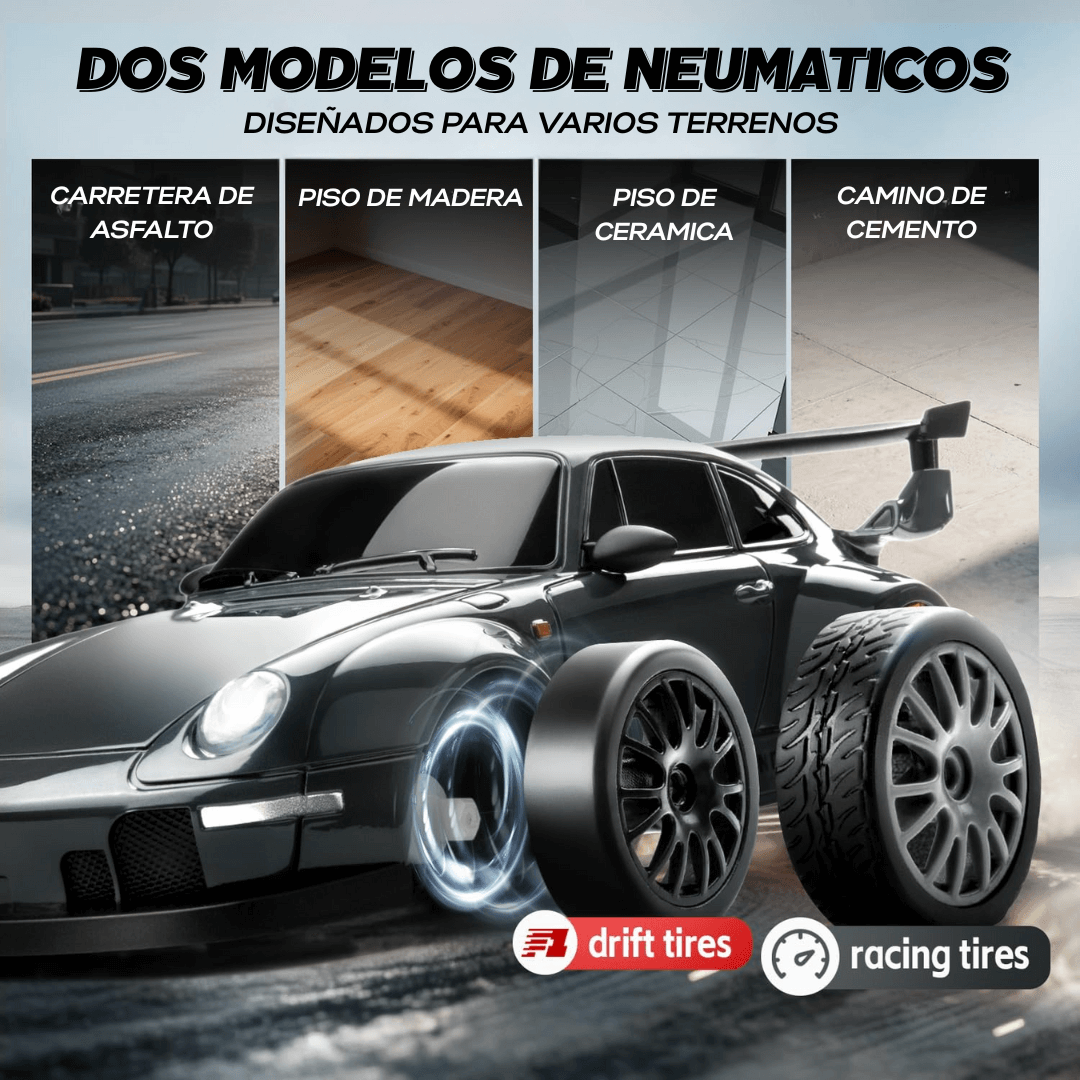 Coche de Drift a Control Remoto 4WD con Batería Recargable