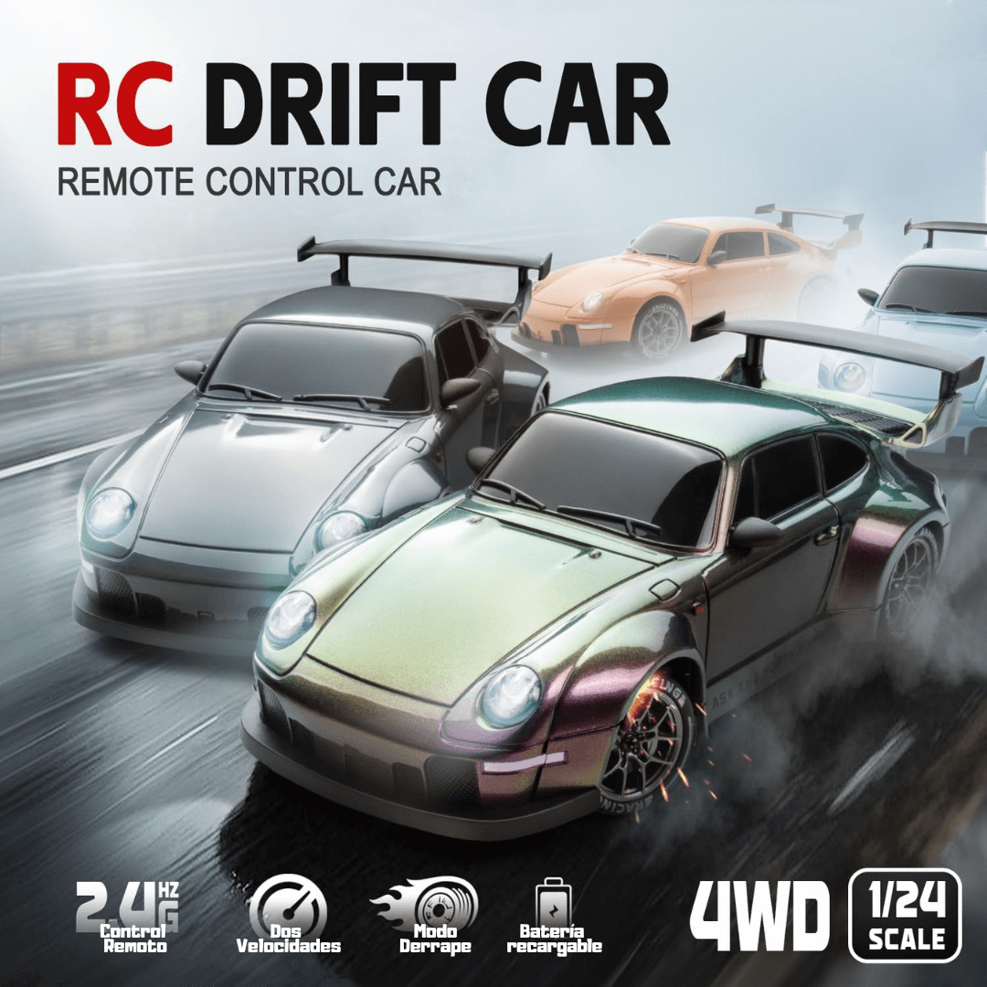 Coche de Drift a Control Remoto 4WD con Batería Recargable